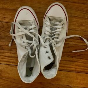 Optical white converse all stars high tops